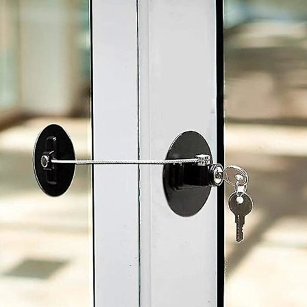 Fönster- och Dörrbegränsare för Barn, Säkerhetslås för Kylskåp med Skruvar