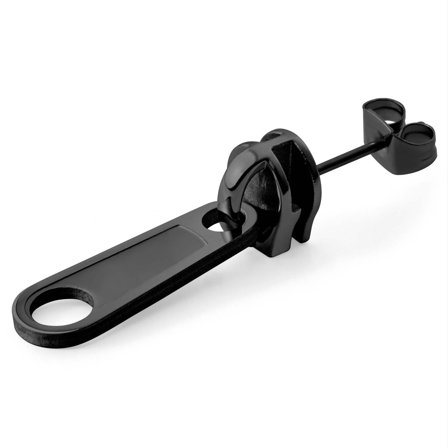 Μαύρο Ατσάλινο Σκουλαρίκι Καρφί Floyd Zipper για άνδρες - Σκουλαρίκια Καρφί (Stud)