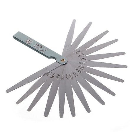 1 stk. 0,02 til 1 mm 17 bladtykkelse til mellemrumsmåler til måling af metriske afstande