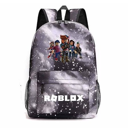 Roblox Galaxy Laptop Ryggsäck för Tonåringar Barn Flickor Pojkar Skolväska Ryggsäck Vattentät Lätt Resa Ryggsäck Axelväska DB