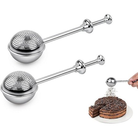 Karakteristisk stil Melsigte 304 Rustfrit stål Melspreder Te Si Sæt med 2 Fjederbetjent Håndtag Si