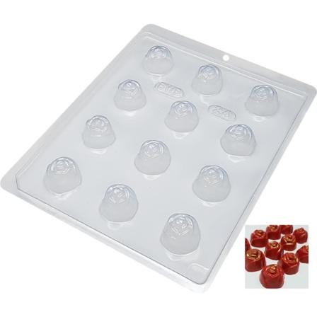 Bwb Simple Mold - Bombom Rosa 24 - Pralinform Chokladform Transparent