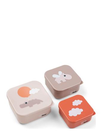 Snack Box Set 3 Pcs Happy Clouds Powder Patterned D By Deer