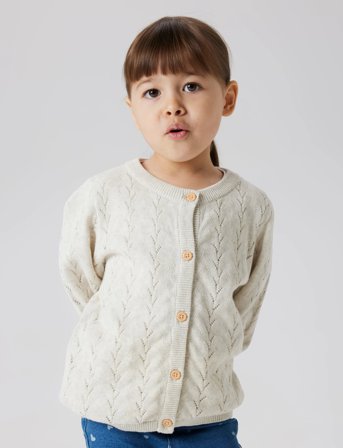 name it Nmfbanni Ls Knit Card Noos - Grey - 104