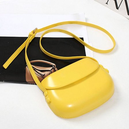 Kvinnor Crossbody Bag Flap Handväska GUL