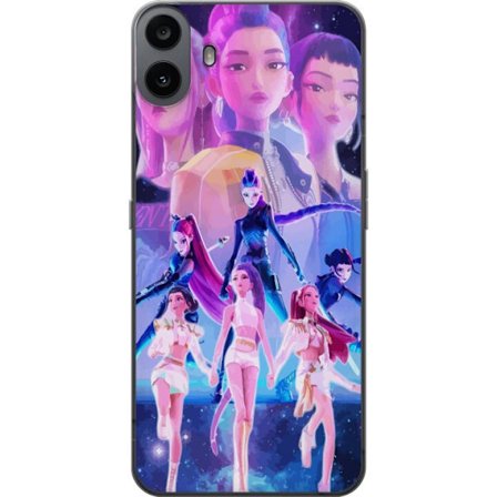Kompatibel Mobilcover til Nothing CMF Phone 1 K-pop-inspireret futuristisk pigegruppe i neonlys og kosmisk sci-fi scene