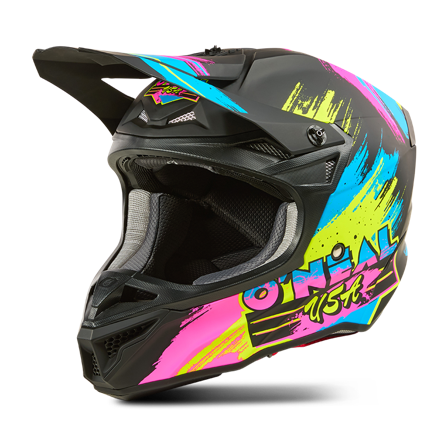 MX-kypärä O'Neal 5Srs Polyacrylite Reseda Musta/Neon XS