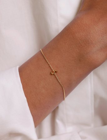 Design Letters Archetype Bracelet - A-Z Gold Plated - Gold - ONE SIZE