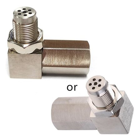 Oxygen O2 Sensor Cel Eliminator Light 90 Adapter Bung Mini Catalytic Converter