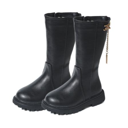 Kids Fashion Sido Zipper Mid Calf Boots Vattentät Ridkänga