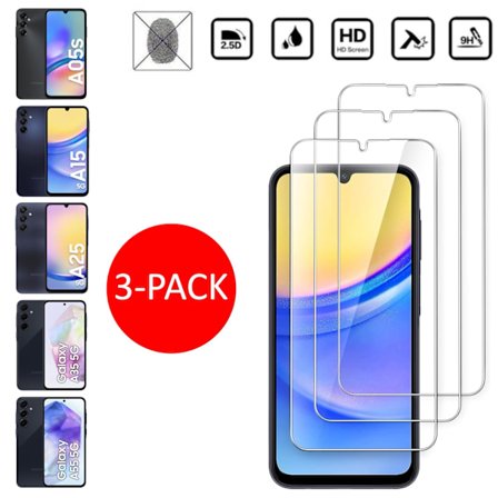 3-pak Samsung Galaxy A05s/A15/A25/A35/A55 Skærmbeskyttelse Premium -