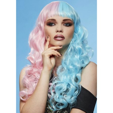 Cotton Candy Angel Siren paryk blå/lyserød