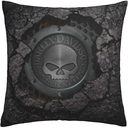 Dekorativt putetrekk Harley Davidson Varmt og mykt putetrekk for dekorative putetrekk i seng, sofa, utendørs pute (H-400)