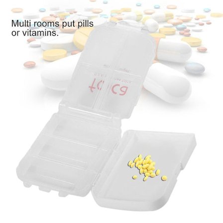 Dobbeltlags Pilleboks Organizer Rejse Medicinboks