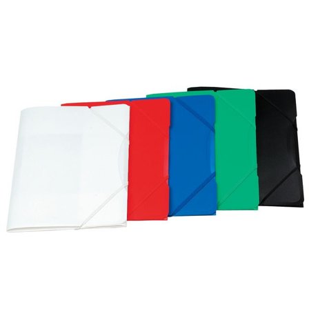 3-klaffsmapp med elastiska gummiband, A4, färgad polypropylen, vit - Lyreco - Kontorsmaterial - Mappar och plastfickor - Gummibandsmappar 3-klaff - 