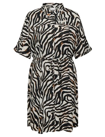 ONLY Carmakoma | Carberte Life 2/4 Blk Shirt Dress Aop | 46