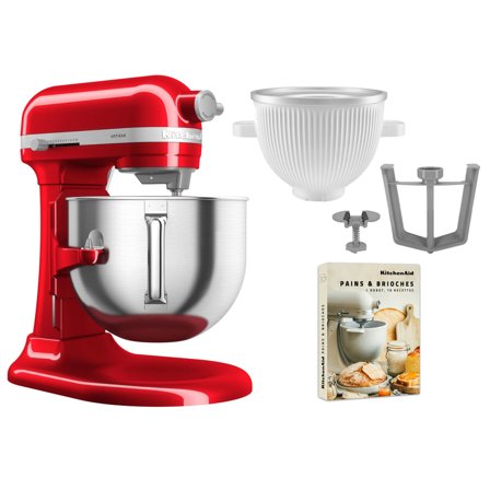 Kitchenaid Artisan 5KSM70SHXE køkkenmaskine 6,6 liter + 5KSMICM Ice Cream Maker, candy apple | KitchenOne