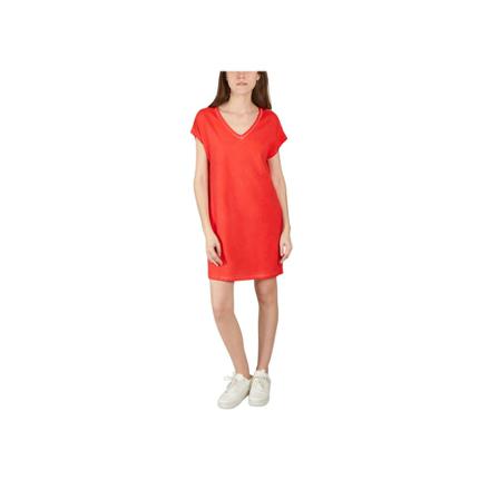 Majestic Filatures, V-neck dress Rood, Dames, Maat:L