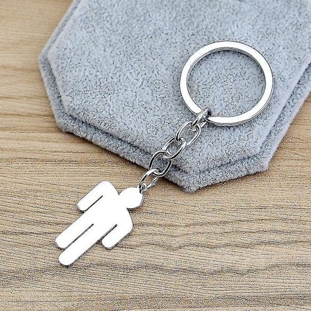 Billie Eilish Avaimenperä Hip Hop -laulaja Supertähti Ruostumaton Teräs (hopea, 1 kpl)