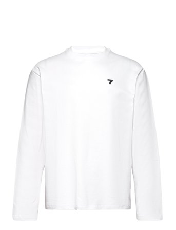 Waffle Long Sleeve Tee White 7 DAYS Active