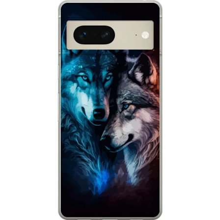 Kompatibelt Mobilskal till Google Google Pixel 7 Vargar i natten