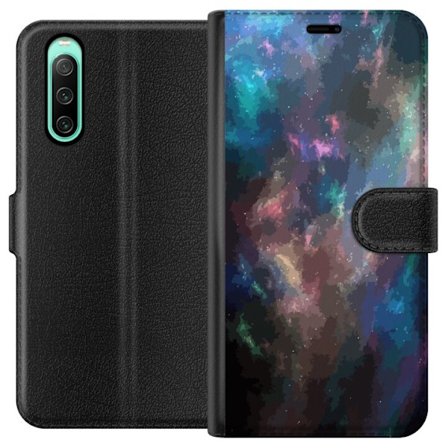 Kompatibelt Plånboksfodral till Sony Sony Xperia 10 IV Galaxy Marmor