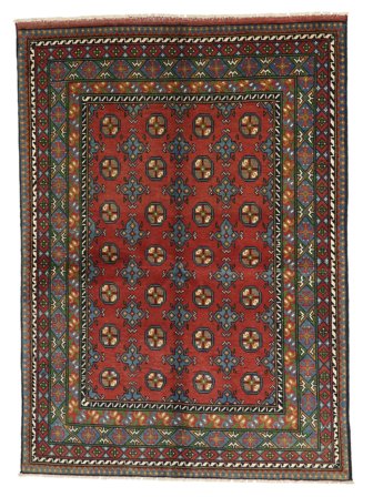 Medaillon Klein Afghan Fine Teppich 142X195 Wolle