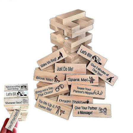 Super Naughty Block Tower -peli, Valentine Tumbling Tower -pinopeli, Pariskunnan aktiviteetit ja treffit, Aikuisten iltajuhliin