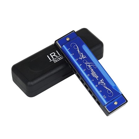 Blues Harmonica Key-of-C, 10 huller 20 toner Harmonica Professionelt mundorgan