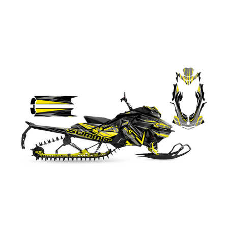 SweTown Dekalkit Suck-Yellow - Ski-Doo Summit X 850 E-Tec 165 2017-2023