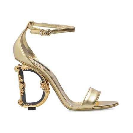 Dolce & Gabbana Sandaler with distinctive heel Gul, Dame Sandaler med hæl, Størrelse: 40 1/2 EU