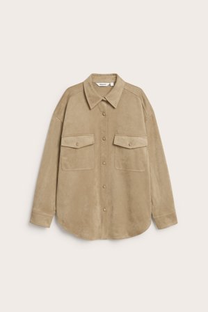 Kappahl | Koszula z długimi rękawami, z imitacji zamszu | Beżowy