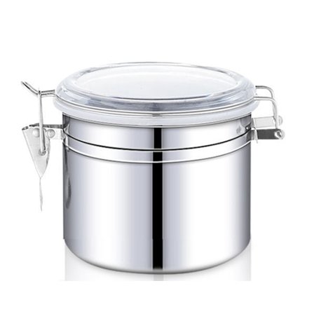 Opbevaringsdåse, kaffedåse i rustfrit stål, kaffepulverdåse