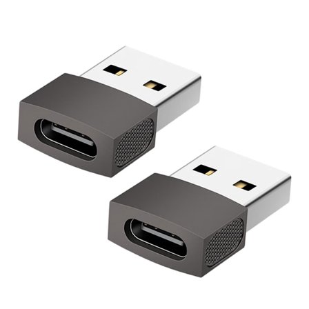 2-pakning USB C hunn til USB hann-adapter Nyt 480 Mbps rask overføring og sikker lading Type C til USB-adapter