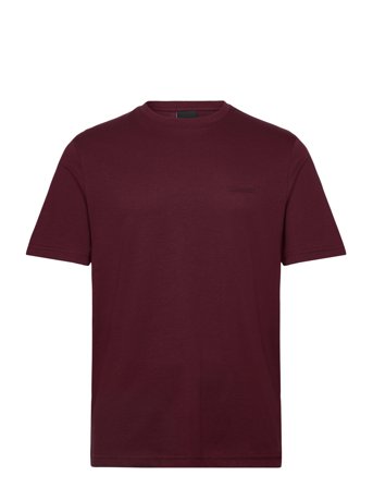 Lyle & Scott Chest Logo Interlock T-Shirt - Burgundy - S