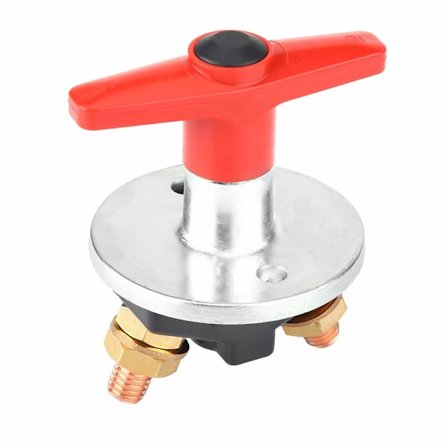 12 V akun päävirtakytkin traktoriin MF 37. Akun päävirtakytkin, yleismallinen, autoon kiinnitettävä avaimella toimiva päävirtakytkin 12 V–60 V akun 