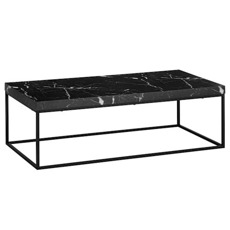 Rootz Modern soffbord - Matt Black Look - Styliskt svart soffbord - Robust metallram - 120 cm x 60 cm x 38 cm