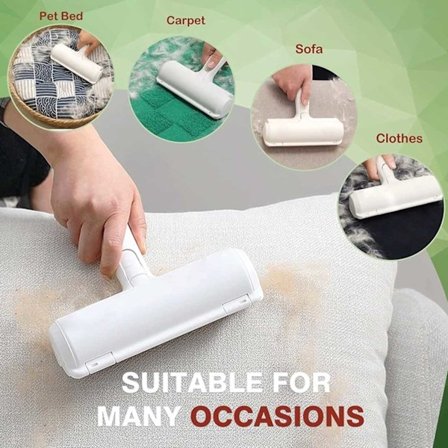 Rulle Hårfjerner til Hunde- og Kattehår Hvid hvid