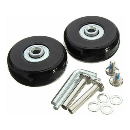 Kofferthjul, Bagasje Koffert Reparasjonshjul Heavy Duty 50mm Mute Gummi Universal Svinghjul Erstatning Transport Erstatt Hjul 2PCS for Sui