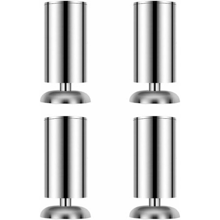 4 x Möbelben i rostfritt stål Köksbänkskåp Ben Runda Fötter - 50 x 80mm