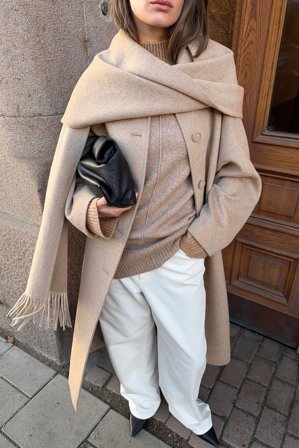 NA-KD Pullover aus Strick aus Wollmischung mit Nahtdetail - Pullover - Beige - XS (EU 32)