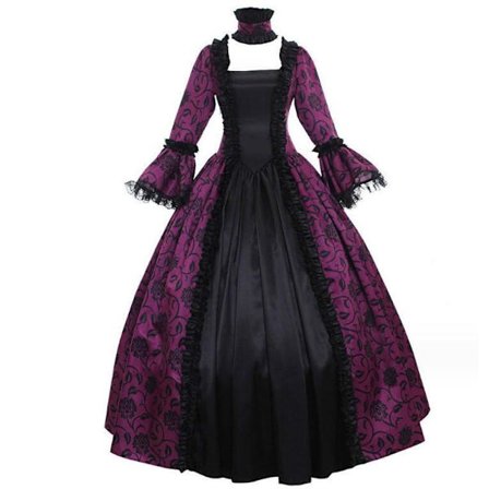 Naisten Trompettihärkähihainen Gootti Retromekko