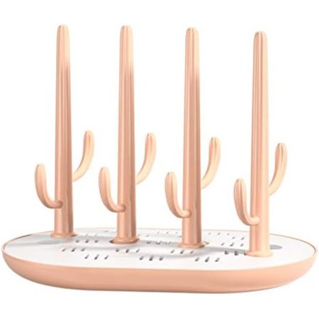 (Rosa) Babyflaska Torkställ Kaktus Flaska Torkställ Design Torkställ fo