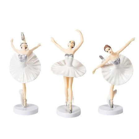 Ballerinafigurer Dekorationer Balettdansare Tårtdekorationer Ballerina Födelsedagstårta Dekorationer Party Favors Presenter Till Dansare 3st Vit