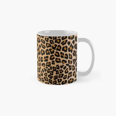 Leopard Print Classic Mug Gifts Handle Round Tea Simple Design Picture Photo Image Drinkware Cup Printed Coffee