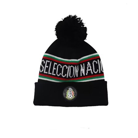 Xbi- Fodboldfans varmende broderet hue vinterhue Mexico Black