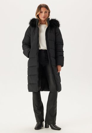 Happy Holly - Hooded Padded Long Jacket - 32/34