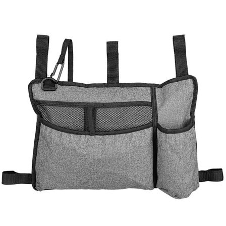 Walker Bag Vannbestandig Rullestol Oppbevaring Sideveske Walker Organizer Lomme Pakke Grå