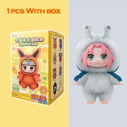 EAKI Naruto Blind box Shippuden Naruto Uzumaki Sasuke Kakashi Party Series Udstoppede Dukke Håndlavet Ornament Legetøj Samling Gave
