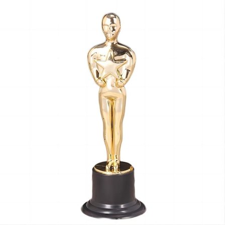 Forgylt metall Oscar-statuett